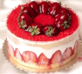 Enfes Çilekli Mois Pasta 2-3 Kişilik