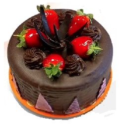 Sade ve Şık Çikolatalı 2-3 Kişilik Yaş Pasta