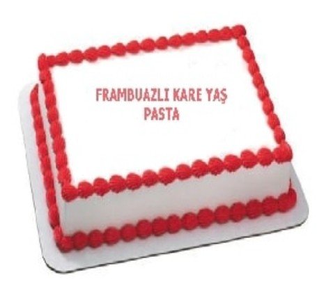 Şık ve Sade Tasarımlı 25 Kişilik Frambuazlı Pasta